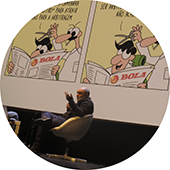 Alunos do Curso Profissional de Tcnico de Multimdia participam na conferncia do cartoonista Lus Afonso